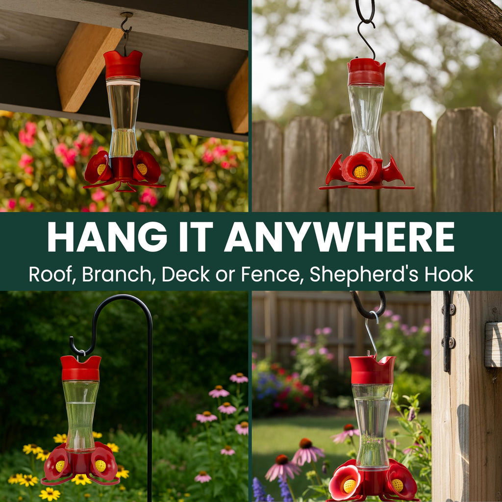 Perky-Pet 203CPBN-2 Pinch Waist Glass Hummingbird Feeder - 2 Hummingbird Feeders