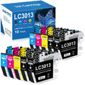 Compatible LC3013 Ink Cartridges BK/C/M/Y Replacement for Brother LC3013 Ink Cartridges LC3011 for Brother MFC-J491DW MFC-J497DW MFC-J690DW MFC-J895DW Printer (10-Pack, 4BK/2C/2M/2Y)