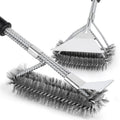 BBQ Grill Brushes, 2 Packs BBQ Brush Cleaner for Grill, Stainless Steel BBQ Cleaning Brush with Scraper, BBQ Brush Bristle Free Suitable for Gas, Charcoal, Infrared & Barbecue Grill
