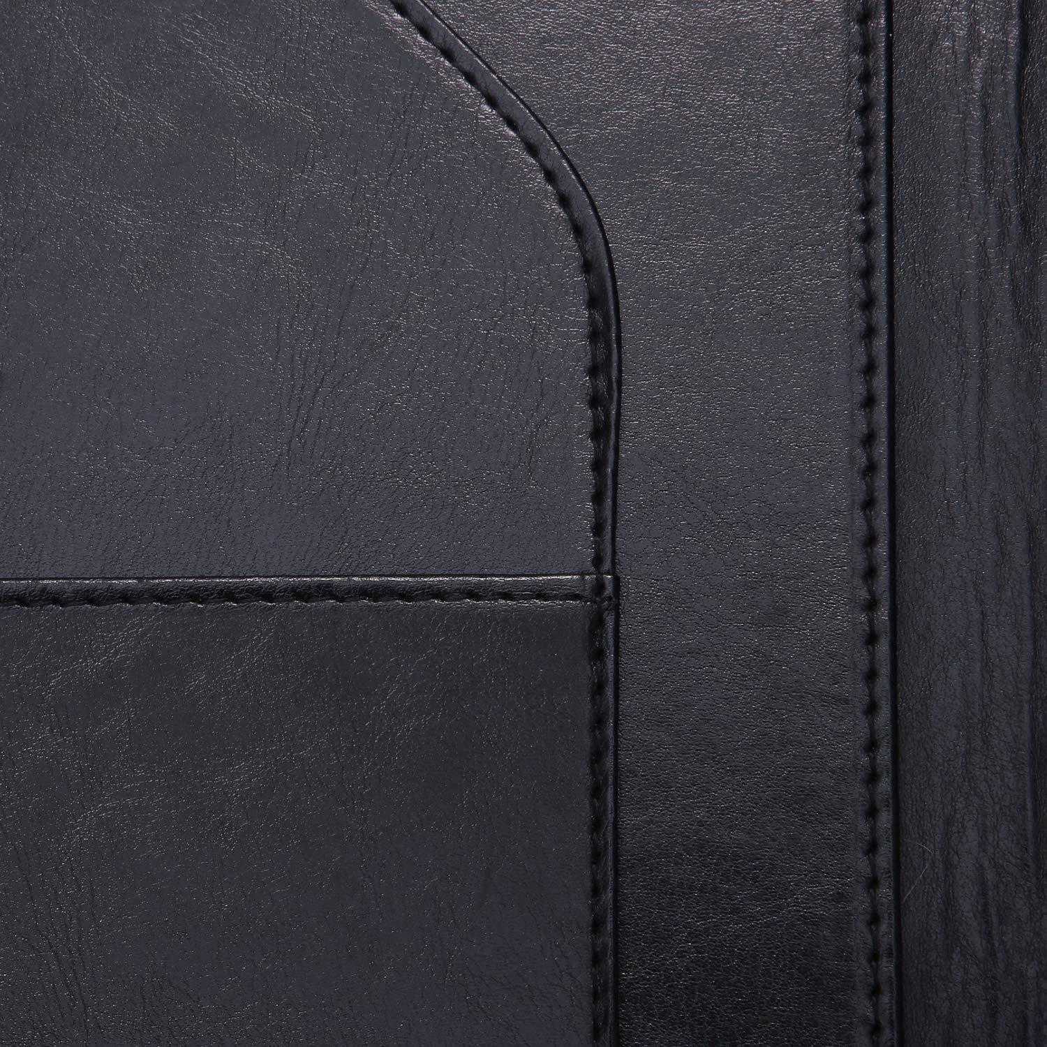 Padfolio Clipboard Folder File Folder With Pocket, Faux Leather Clipboard Storage For Letter Size A4 Wring Pad for Business School Office Conference (Black)