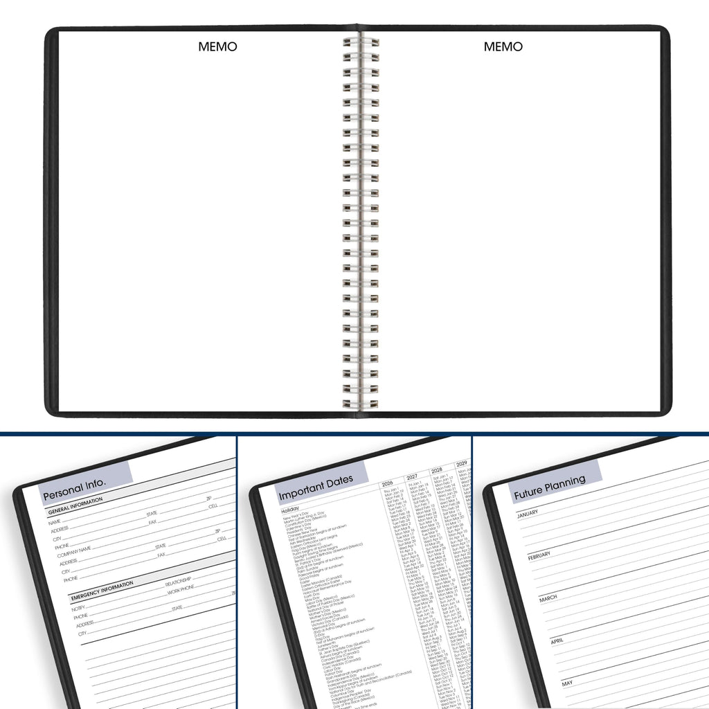 AT-A-GLANCE 2026 Planner, Monthly, 7" x 8-3/4", Medium, DayMinder, Black (G4000026)