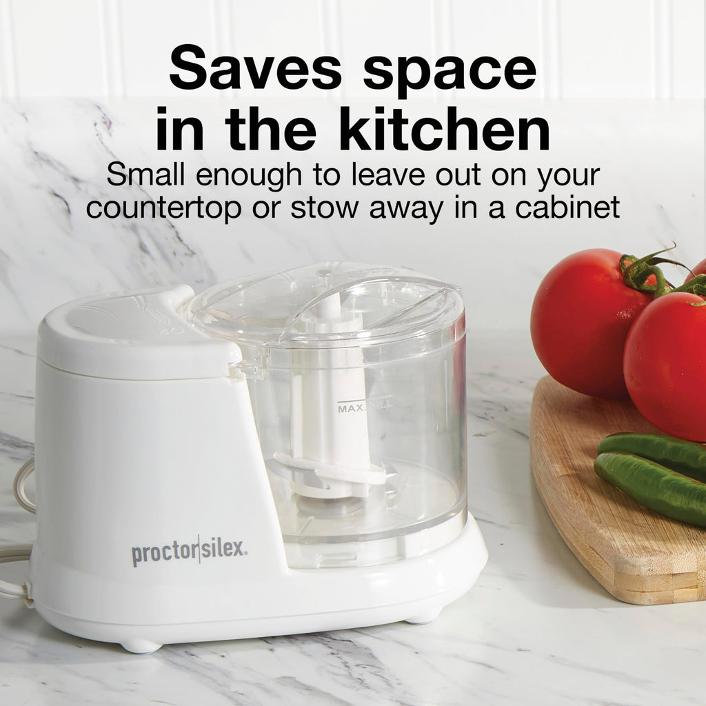 Proctor Silex 72500RY 1.5 Cup Food Chopper, white