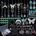 MYLEUS 400 Pcs DIY Suncatcher Kit for Adults, Crystal Sun Catchers Making Supplies with Hooks, Hanging Prism Suncatcher with Crystals Rainbow for Indoor Window Home Wedding Garden Christmas Decor