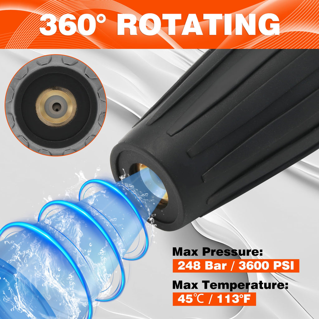 Tool Daily Quick Connect Turbo Nozzle Universal for Cold Water Pressure Washers, 2500 PSI