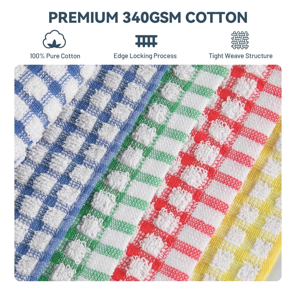 Egles 12 Packs Kitchen Dishcloths 12x12 Inches 100% Cotton Kitchen Dish Cloths for Washing Dishes Scrubbing Wash Cloths Dish Towels Sets (Mix Color)