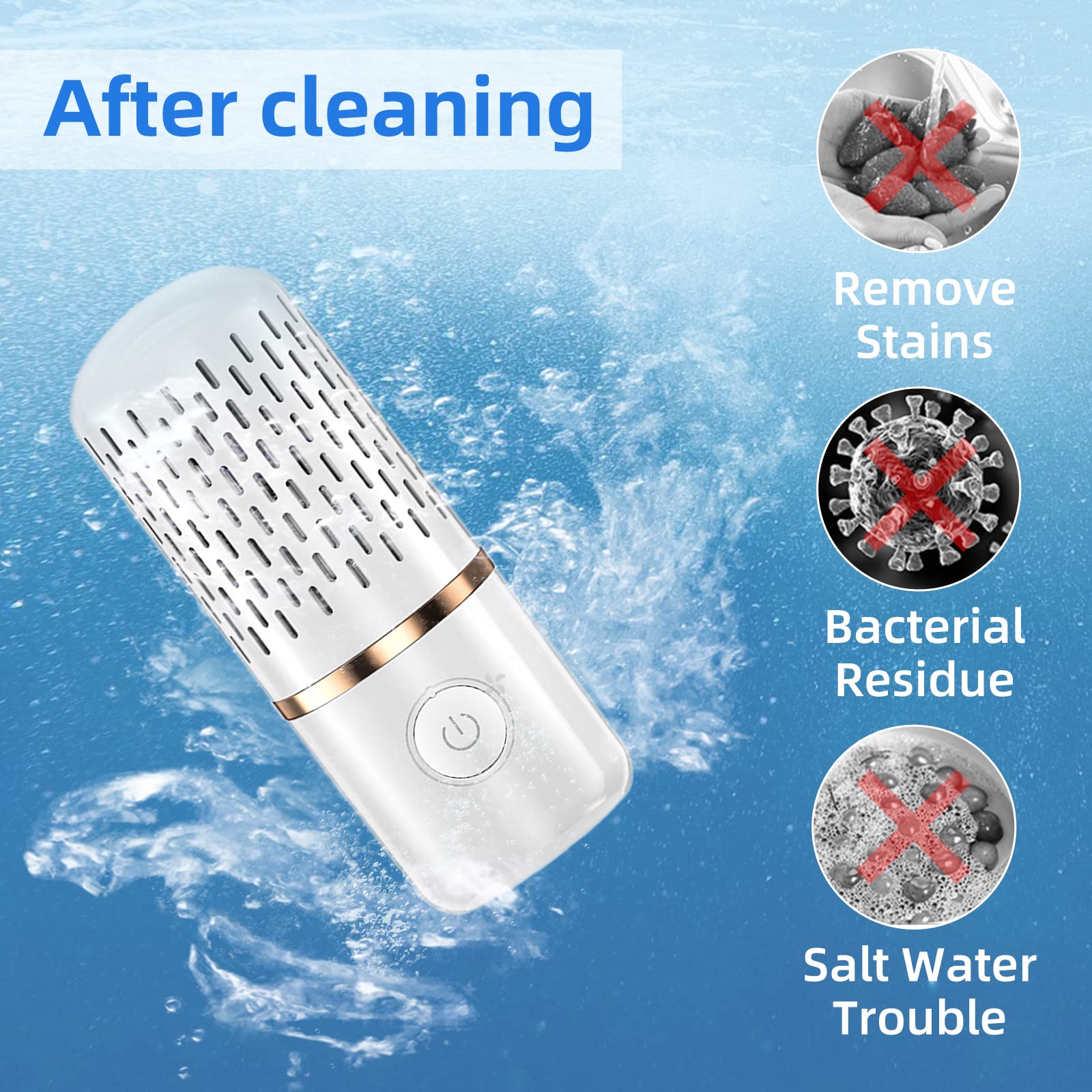 Fabenix Fruit and Vegetable Cleaning Machine, USB Wireless Food Purifier, Cleaner Device for Washing Fruits, Vegetables, Rice, Meat and Tableware (White)