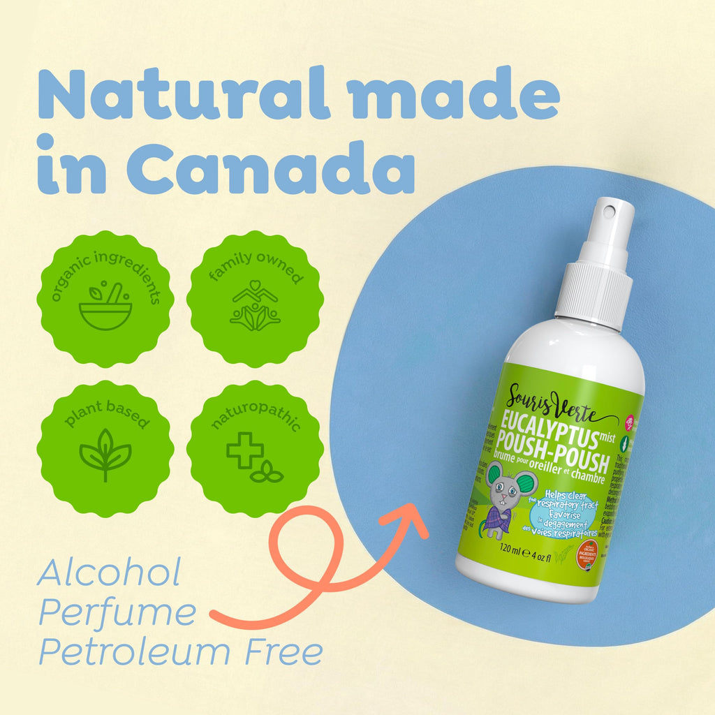 Souris Verte Eucalyptus Mist – for Pillow and Bedding – Made in Canada (2-Pack)