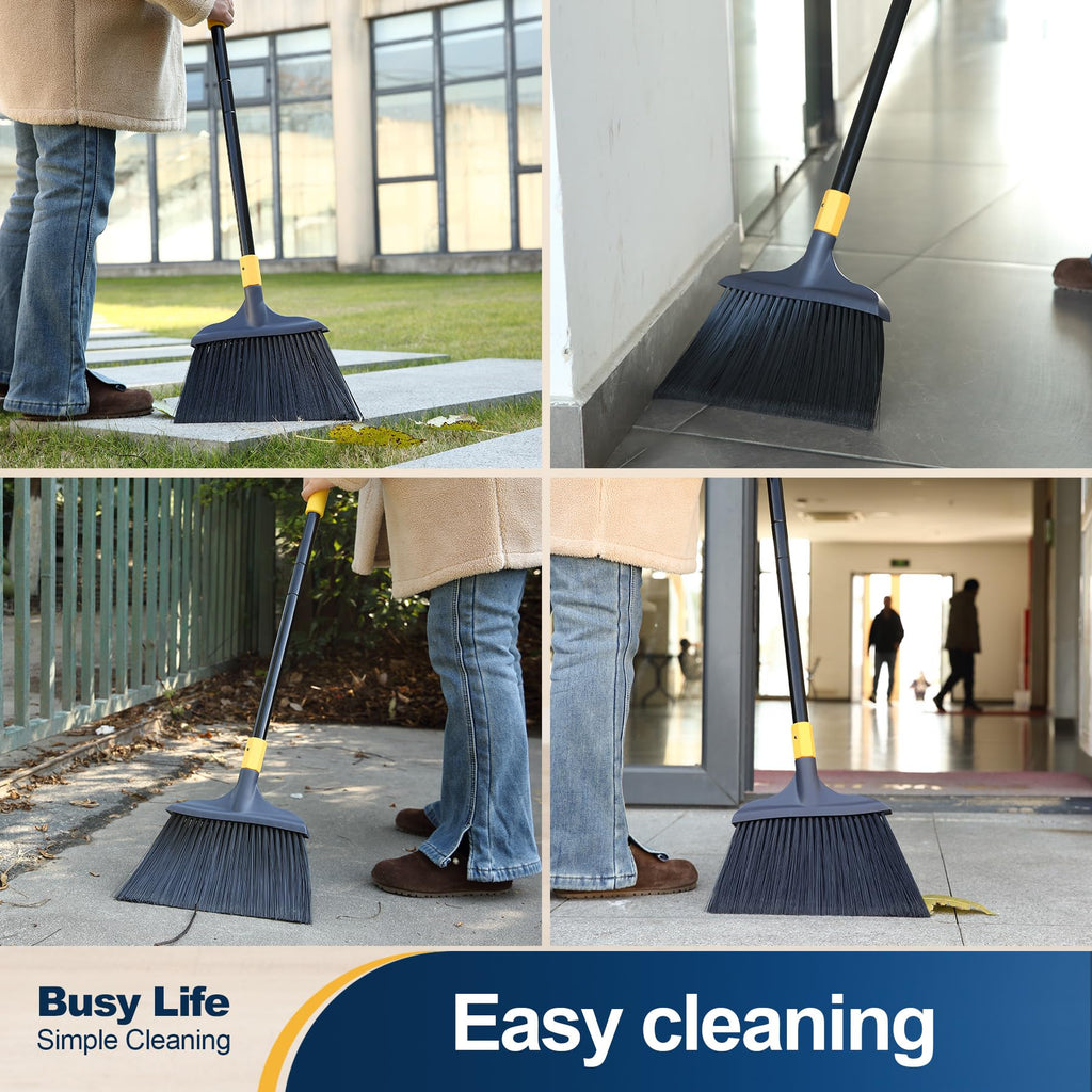 Yocada Heavy-Duty Broom Outdoor Commercial Perfect for Courtyard Garage Lobby Mall Market Floor Home Kitchen Room Office Pet Hair Rubbish 54Inch