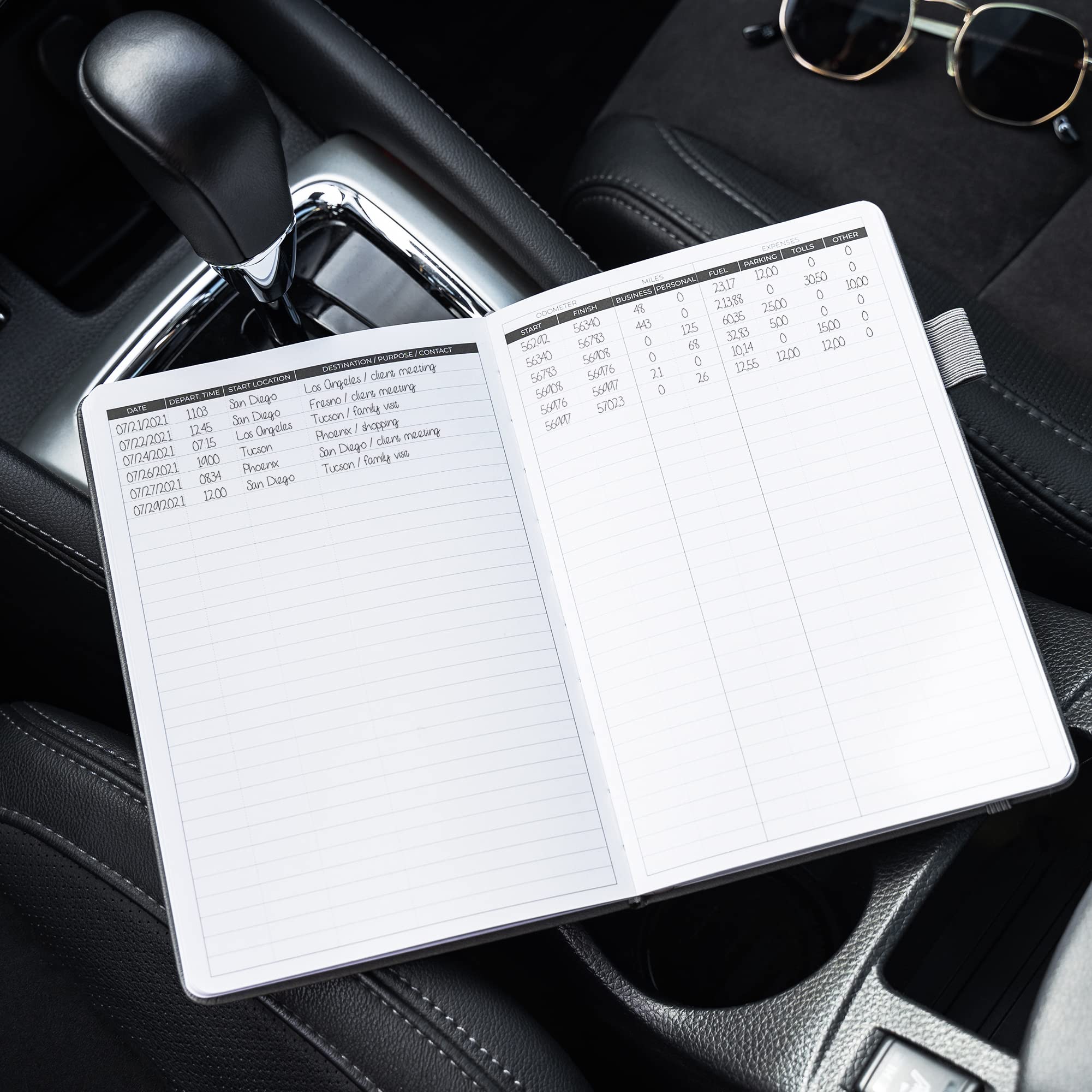 Clever Fox Auto Mileage Log Book – Vehicle Logbook with Mileage, Expense, Gas Consumption & Lubrication Trackers – Driving Logger for Car Records – A5 Size, 1,674 Mileage Entries (Grey)