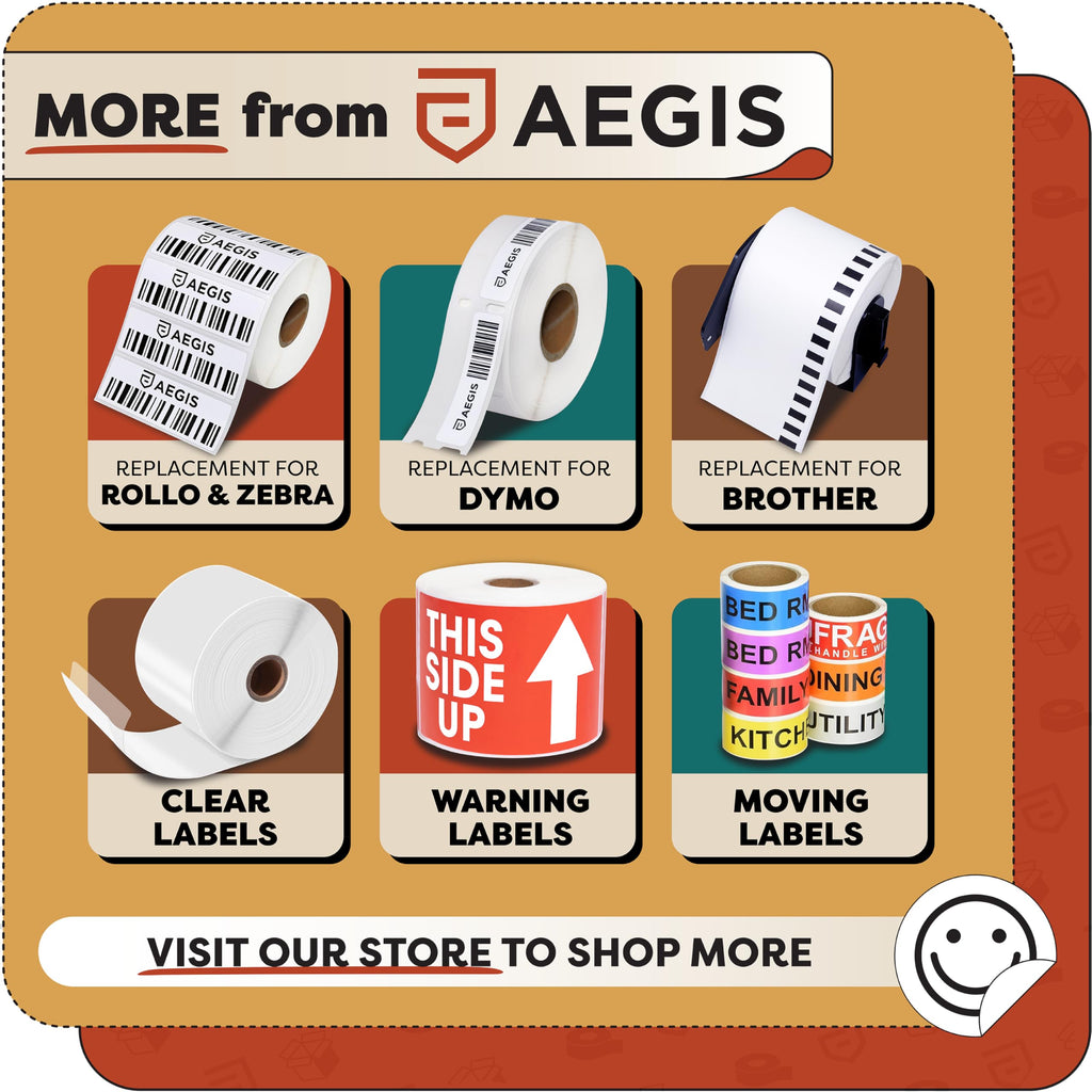 Aegis Adhesives - 1/2" X 1" Replacement for DYMO 30333 (12 Rolls/12000 Labels) Direct Thermal Small Multipurpose 2-Up Labels - Compatible with LabelWriter 450, 450 Turbo, 4XL Printers (NOT 550, 5XL)