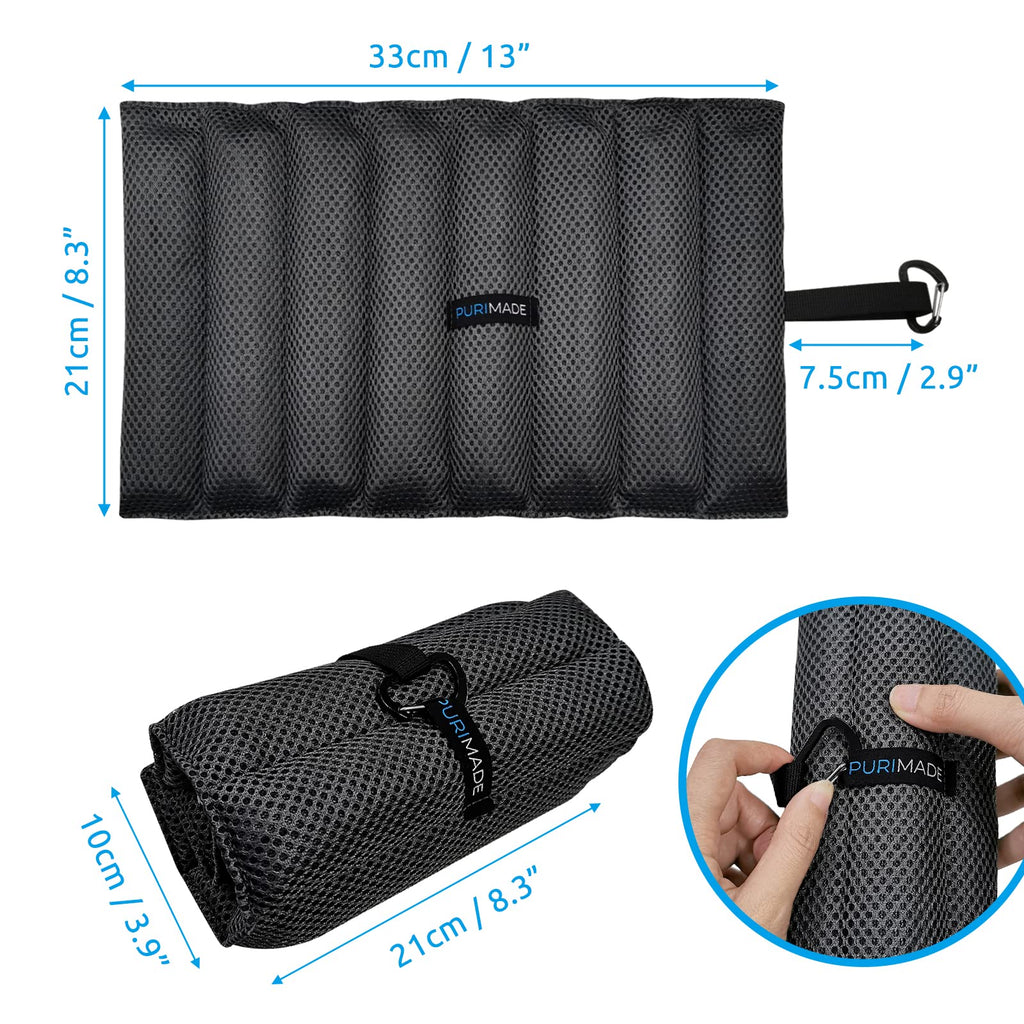 PURIMADE Bamboo Charcoal Air Purifying Bag, 300g Reusable Activated Charcoal Odor Absorber, Odor Remover, Charcoal Odor Eliminator for Home, Car, Pet Space, Bathroom, Basement, Closet, Shoe Cabinets