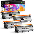 TN660 Compatible Toner Cartridge Replacement for TN660 TN-660 TN 660 TN630 Compatible with HL-L2300D HL-L2380DW HL-L2320D DCP-L2540DW MFC-L2700DW MFC-L2685DW Printer 4 Black Toner