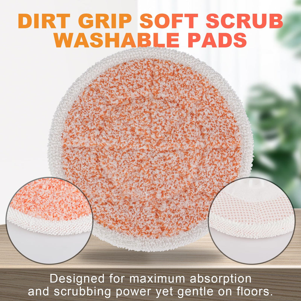 Steam Mop Pads for Shark: 10 Pack Replacement Mop Refills Compatible with Shark S7000AMZ S7001 S7001TGT S7000 S7201 S8201 S8001 Steam Mop - Reusable Steam Scrub Cleaning Pads Fit for Shark