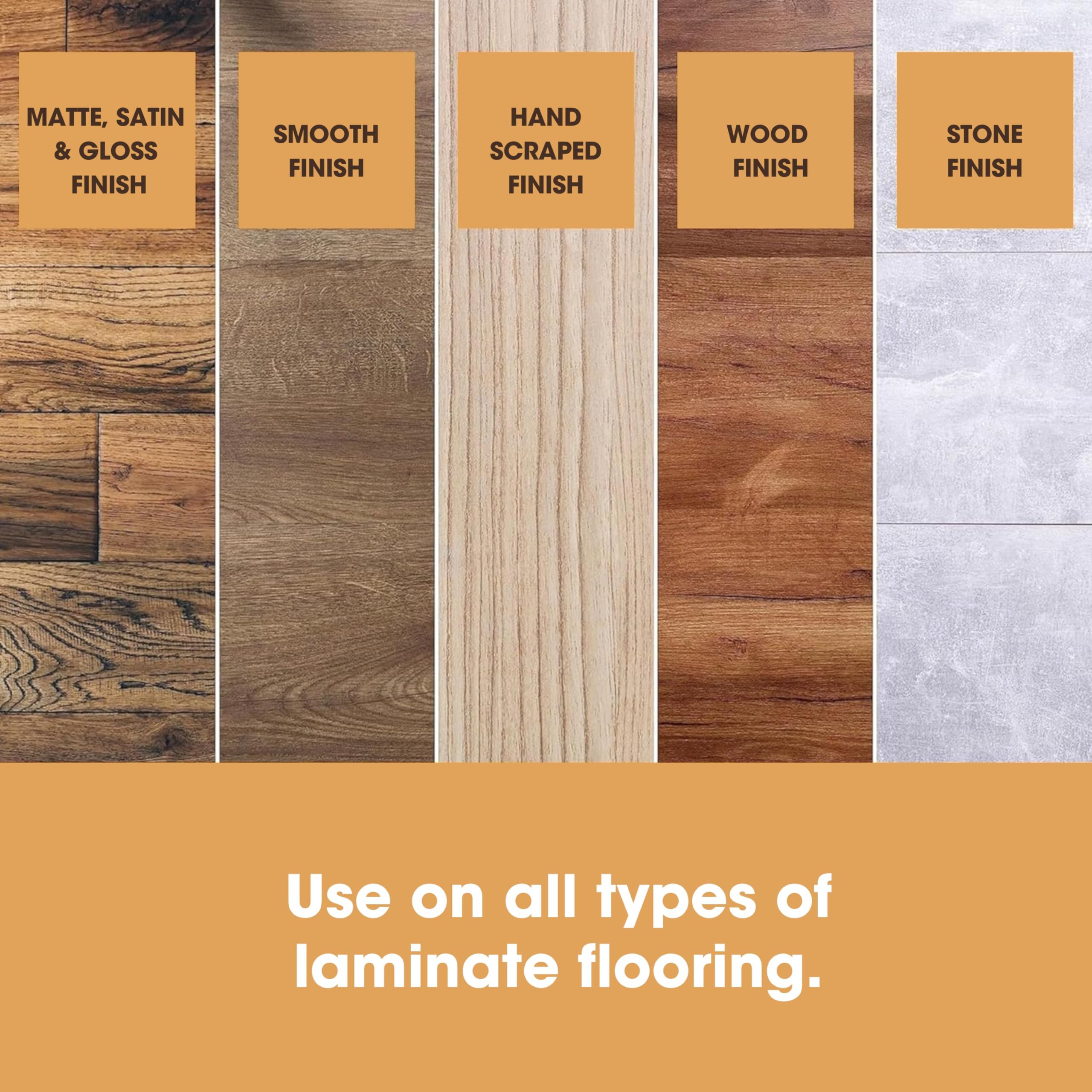 Furniture Clinic Laminate Floor Polish | 1700 Sq Ft Coverage | Polishes to a Glossy Finish | Protects Against Stains & Fills Scratches | For All Types of Laminate Flooring | 17oz/500ml