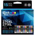 15 Pack 270 XL E-Z Ink (TM) Compatible Ink Cartridge Replacement for Canon PGI-270XL CLI-271XL PGI270 CLI271 for Canon PIXMA MG6820 MG5720 (3 Large Black, 3 Small Black, 3 Cyan, 3 Magenta, 3 Yellow)