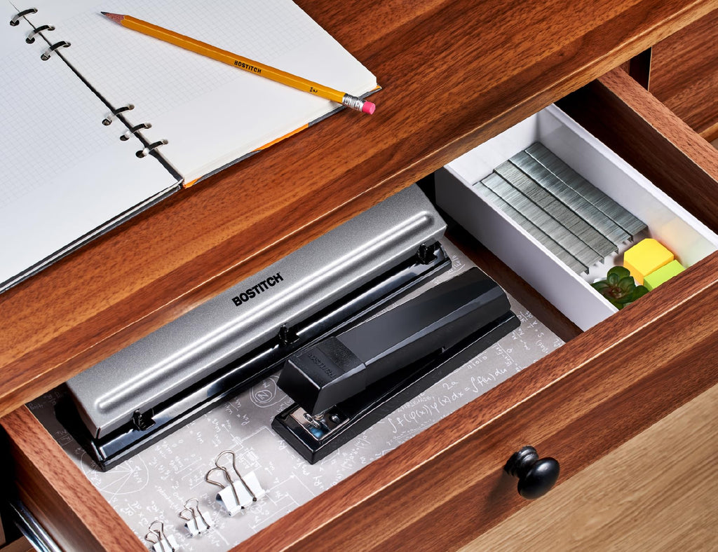 Bostitch Office Stapler, No-Jam Premium for Desktop, Includes 1,250 Staples, Full-Strip, 25 Sheet Capacity, Black, 3 Pack