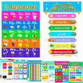 8 French Educational Preschool Posters Alphabet Numbers Colours Months Seasons Shapes Weather Days Weeks for Toddlers Kids Nursery Homeschool Kindergarten School Classrooms ABC kid Affiches éducatives en français canadien(11 x 17 in.)
