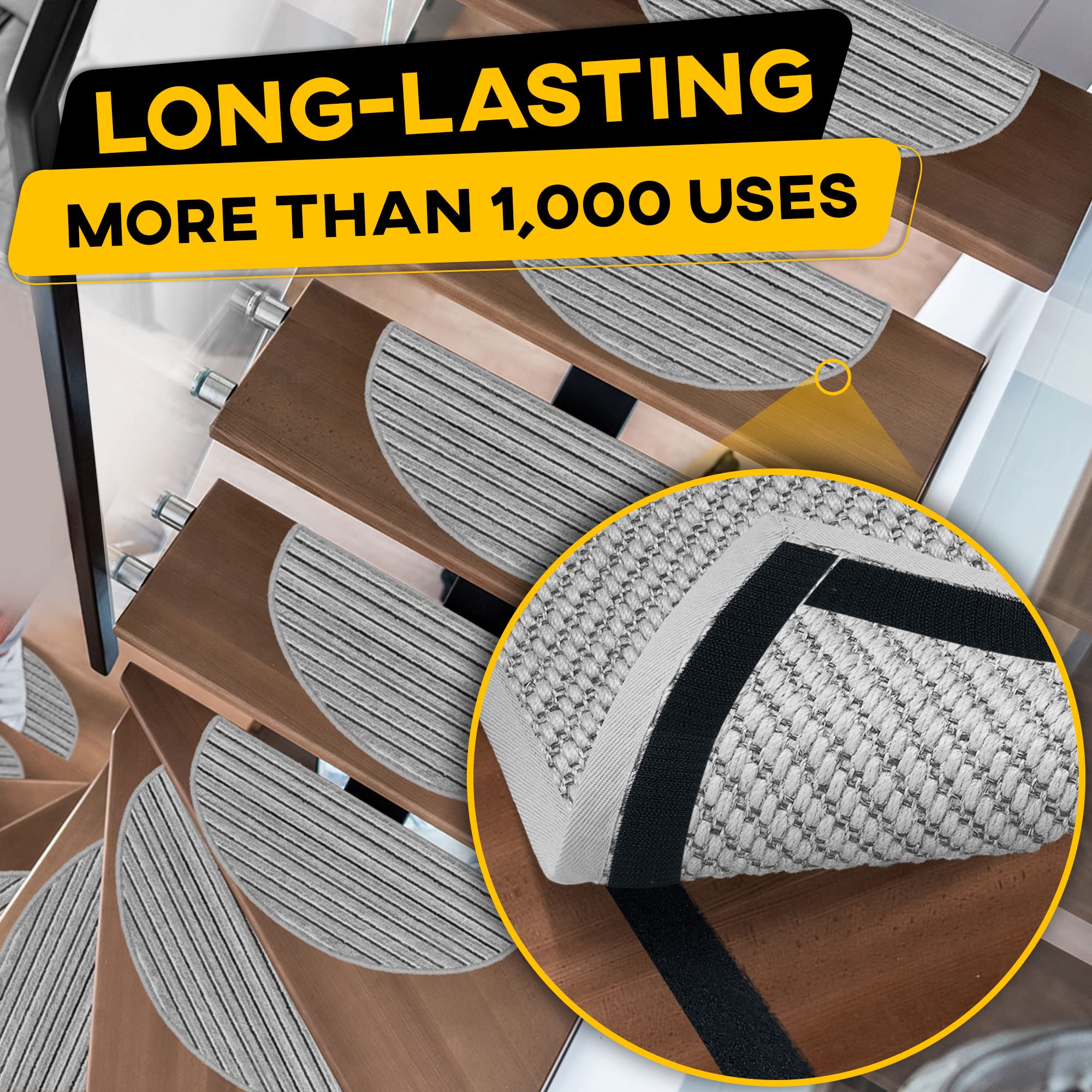 Hook and Loop Tape Roll with Heavy Duty Adhesive Industrial Strength Easy to Cut, Strong Hook and Loop Strips with Sticky Back, Black (Black, 1 Inch x 30 Feet)