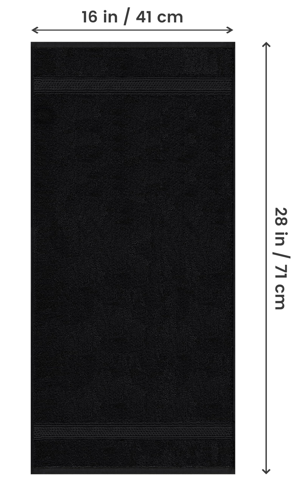 Utopia Towels Premium Black Hand Towels - 100% Combed Ring Spun Cotton, Ultra Soft and Highly Absorbent, 600 GSM Extra Large Hand Towels 16 x 28 inches, Hotel & Spa Quality Hand Towels (6-Pack)