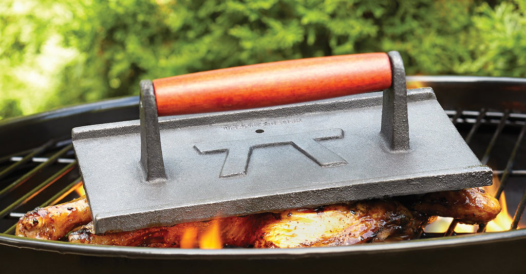 Outset Q111 Rectangular Grill Press, Cast Iron, 5 x 9 x 2.75 inches