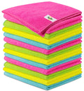SCRUBIT Microfiber Cleaning Cloth Lint Free Towels for House, Kitchen, Cars, Windows -Ultra Absorbent and Super Soft Wash Cloths (12 Pack)