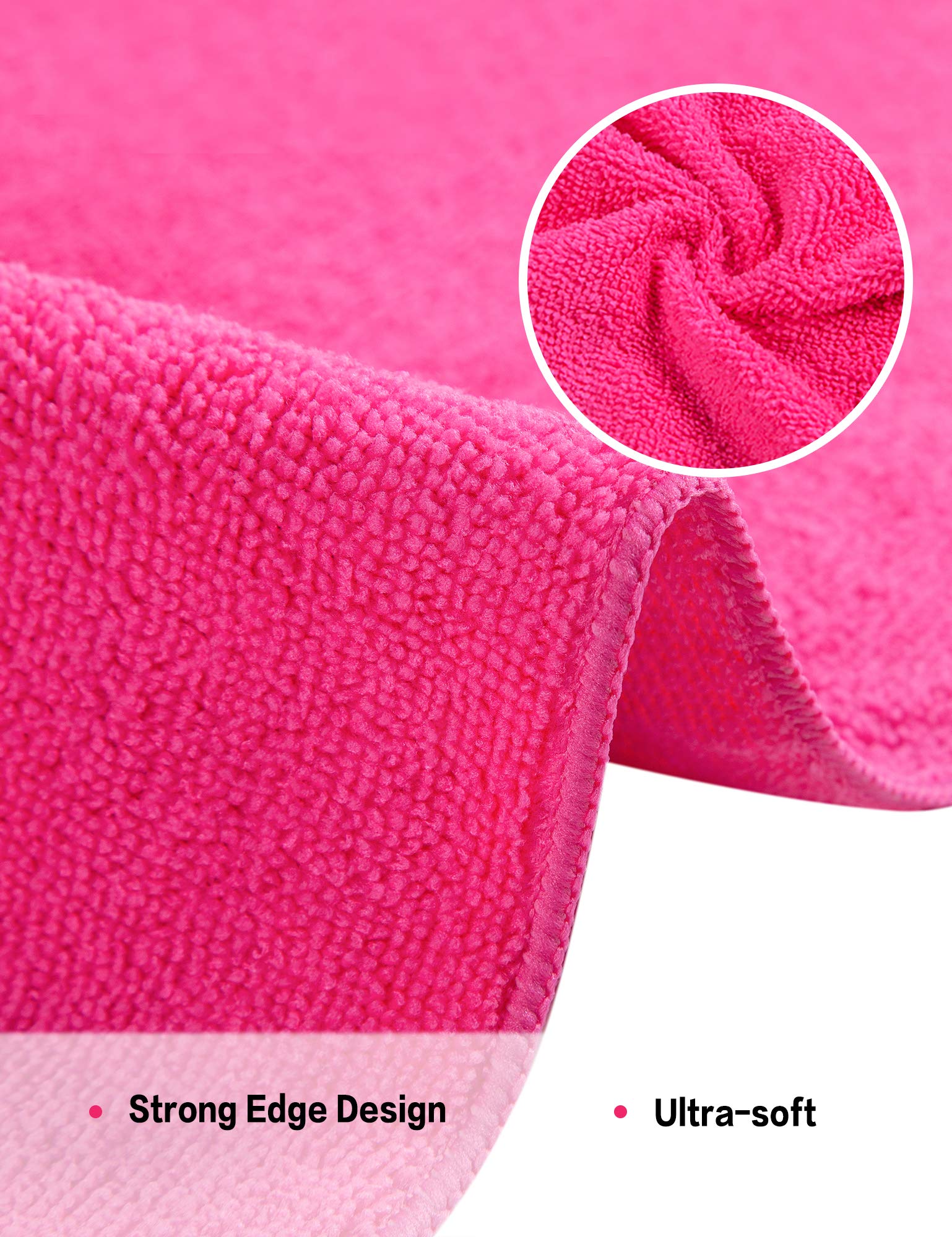 SCRUBIT Microfiber Cleaning Cloth Lint Free Towels for House, Kitchen, Cars, Windows -Ultra Absorbent and Super Soft Wash Cloths (12 Pack)