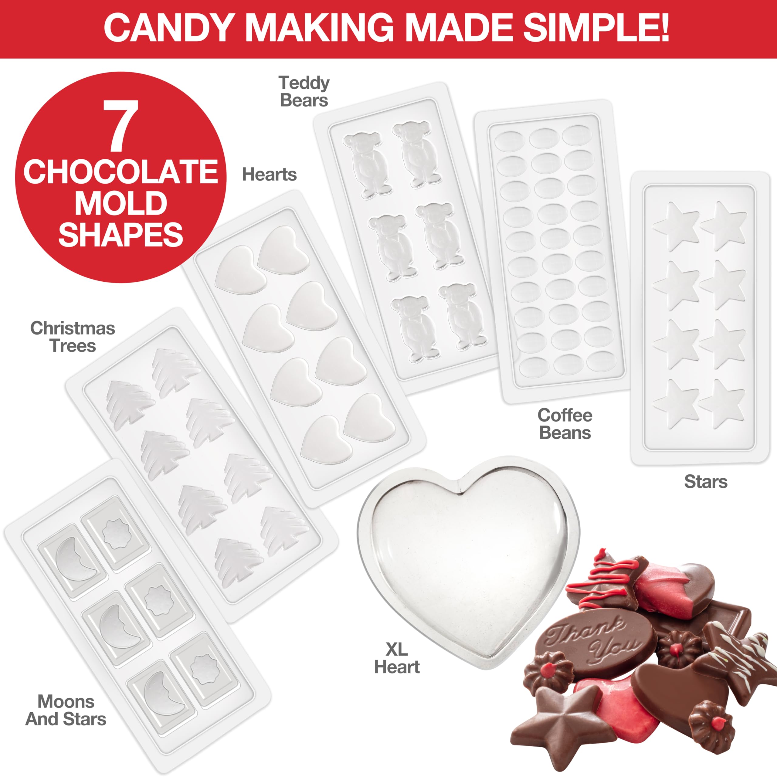 Electric Chocolate Melting Pot Set- Candy Making or Fondue Fountain Kit w/ 30 Bonus Accessories-Dip, Drizzle & Decorate Strawberries & Marshmallow Snacks-Summer S'mores Maker-Party Appetizers Desserts