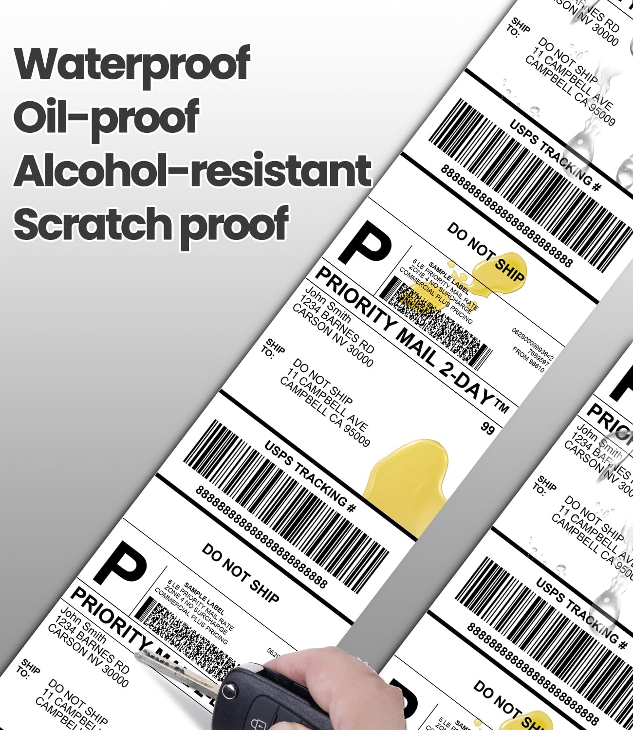 4x6 Thermal Shipping Labels for Thermal Printers - 500 Thermal Labels, Commercial Grade, Compatible with Multiple Shipping Label Printer, Ideal for E - Commerce & Logistics Business, White