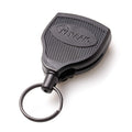 KEY-BAK SUPER48 HD 8oz. Locking Retractable Keychain, 48" Stainless Steel Cable, Tough Polycarbonate Case, Steel Belt Clip, Oversized Split Ring, Black - Made in USA - Heavy Duty (48" / 8oz.) (0S48-001)