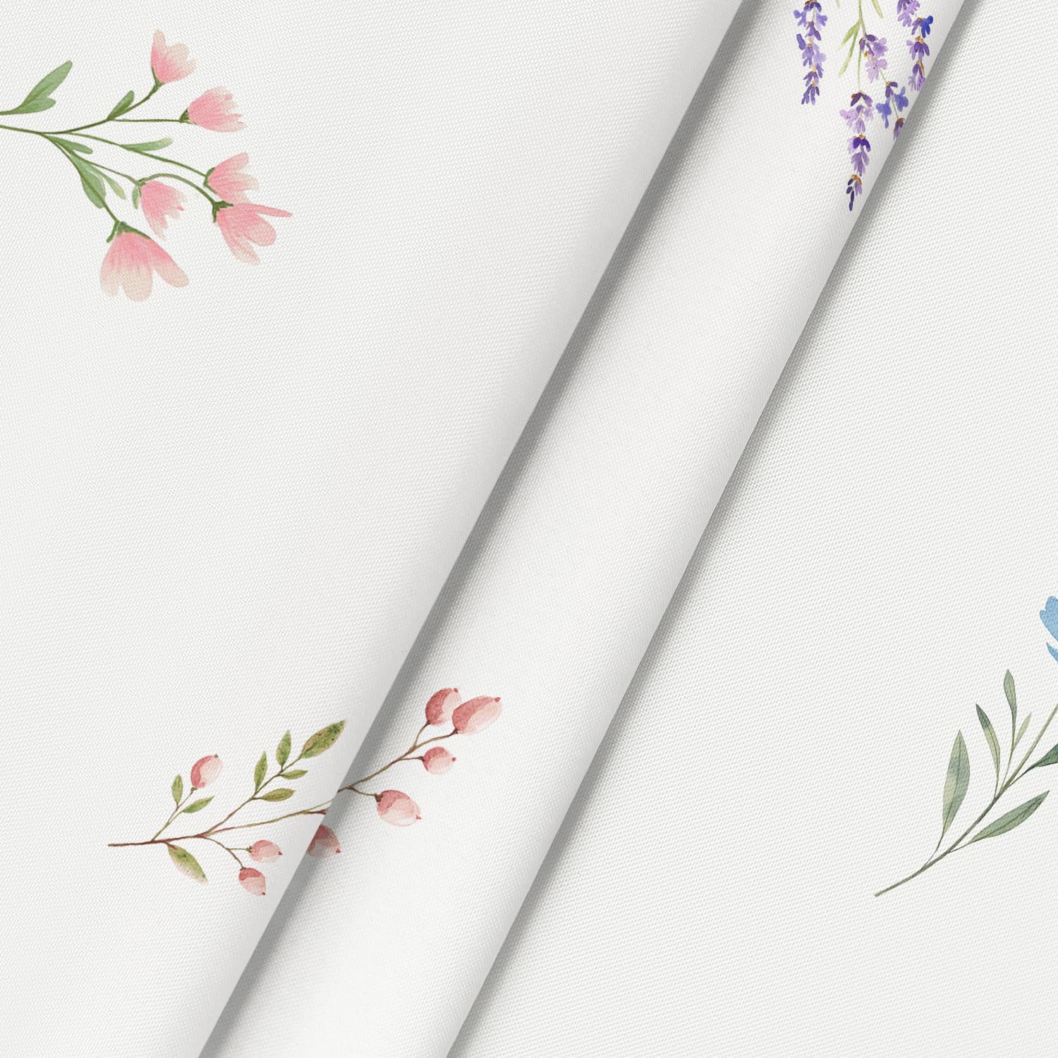 Horaldaily Spring Summer Tablecloth 60x104 Inch, Easter Watercolor Wild Flowers Blooming Floral Table Cover for Party Picnic Dinner Decor