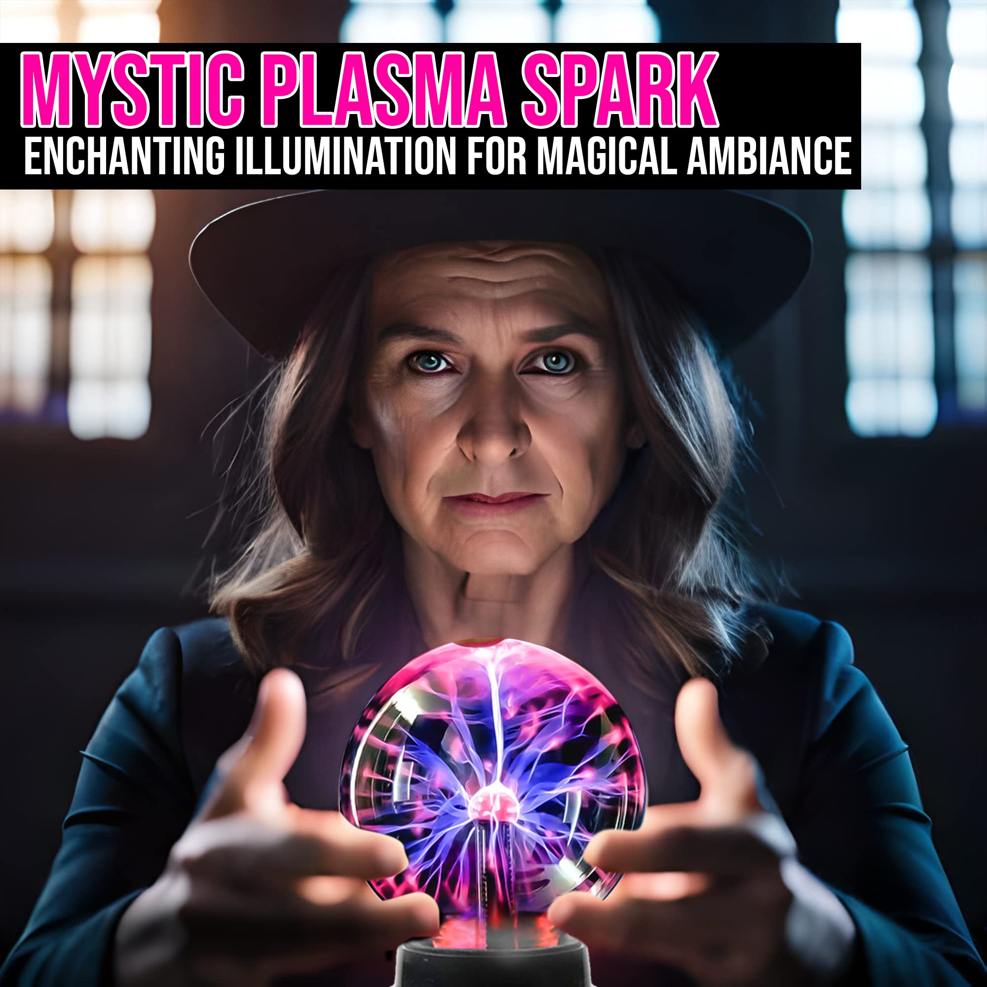 Brewish Plasma Ball Lamp 3 inch Touch Sensitive Novelty Nebula Sphere Globe – USB & Battery Powered Magical Orb Toy Gift for Kids, Men & Women for Birthday, Christmas, Party Celebrations