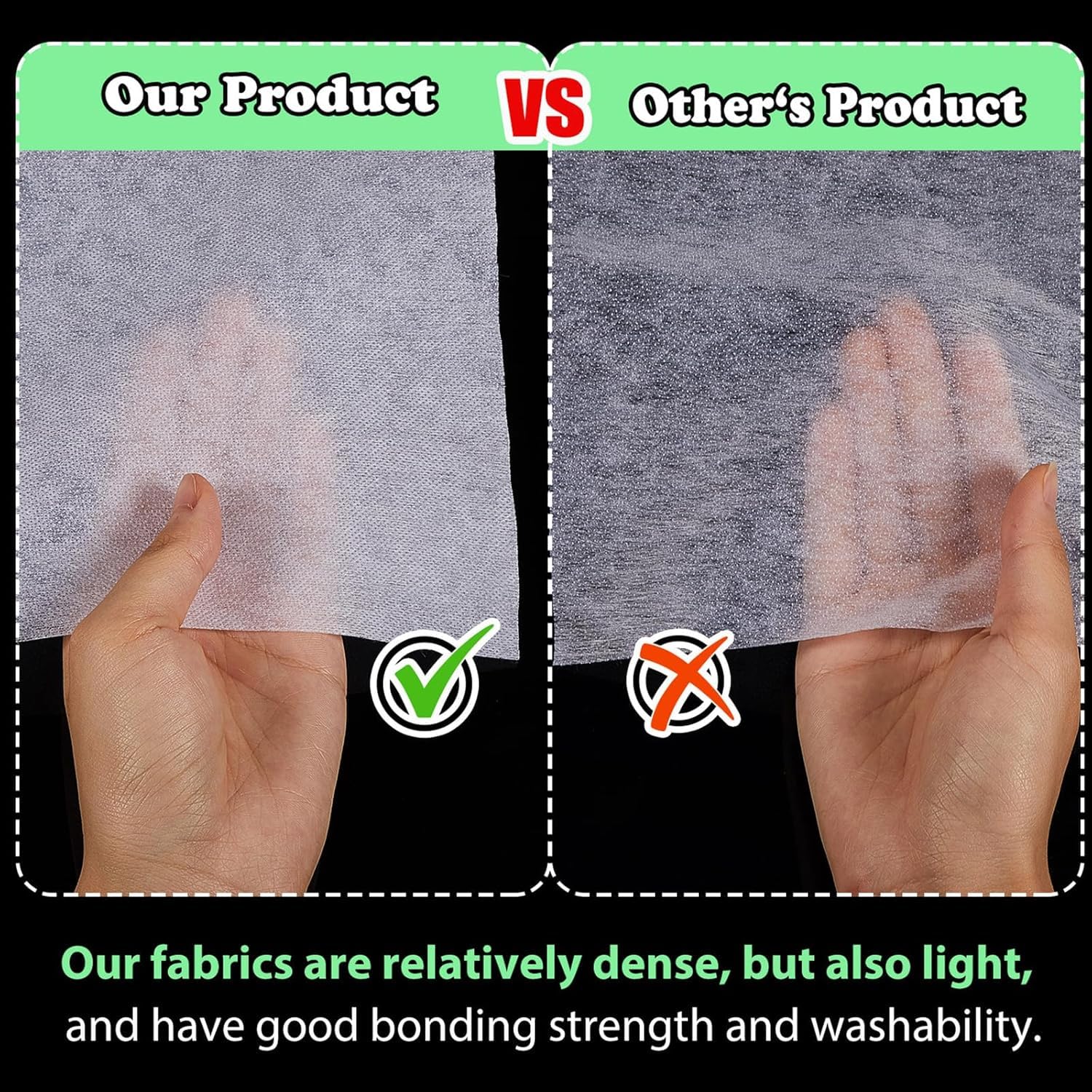 Medium Weight Iron-On Non-Woven Fusible Interfacing 15.7 Inch x 33 Yard, White Polyester Single-Sided Interfacing Fabric for Sewing, Quilting, DIY Crafts, Bags, Home Decoration (15.7 Inch x 33 Yard)