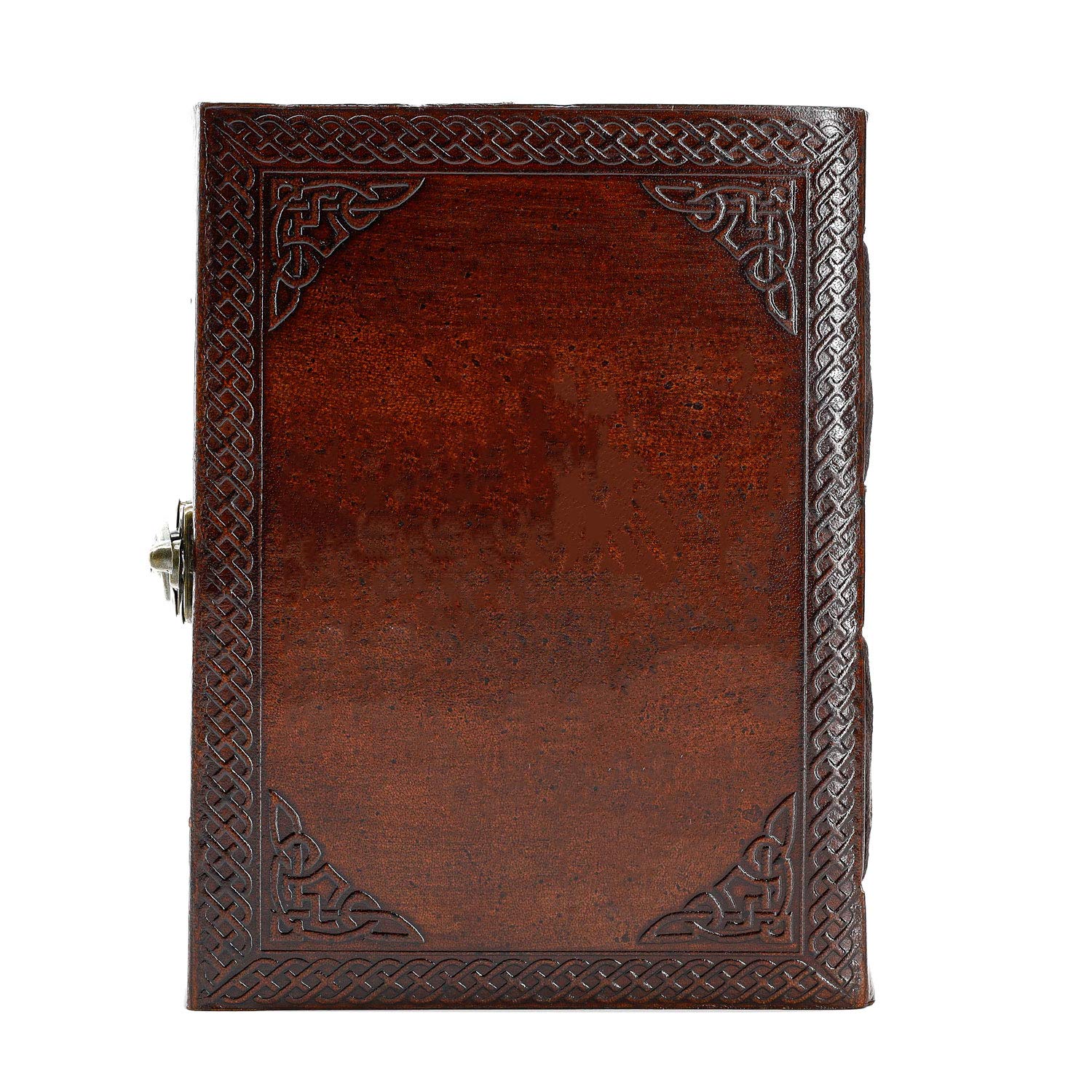 Handmade Leather Double Dragon Journal/Writing Diary/Bound Daily Notepad for Men & Women Unlined Paper Medium, Writing pad Gift for Artist, Sketch (8 x 6, Brown)