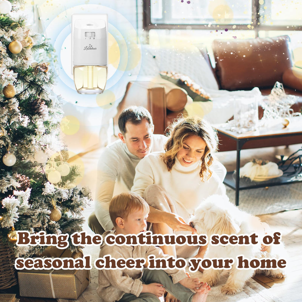 Plug in Scented Oil Refill, 12ct, Vanilla Almond Biscuit, Cashmere Wood, Fresh Cut Fraser Fir, First Snowfall, Wall Plug In Refill Oils for Home, Compatible with Air Wick & Glade, Not for Glade Plus