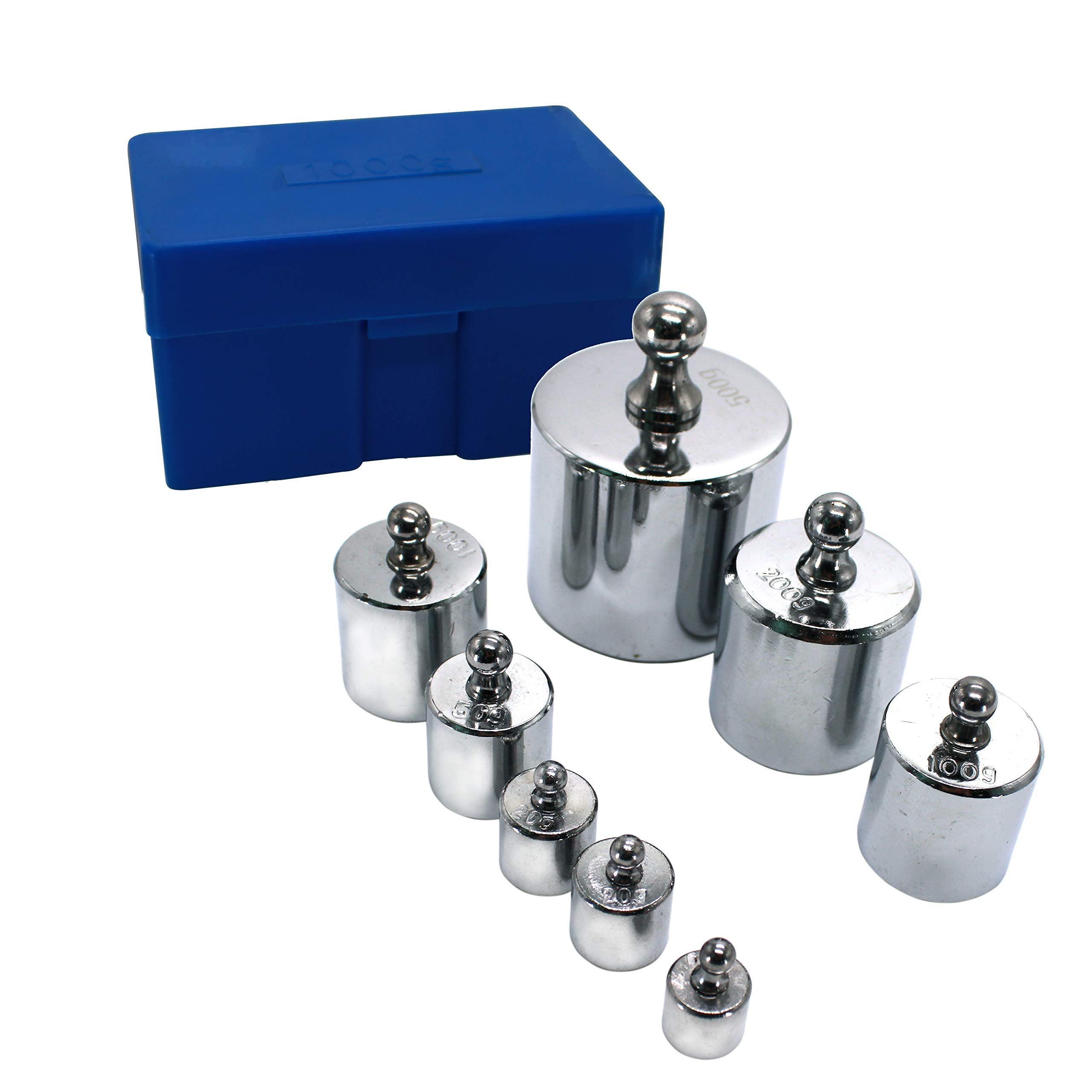 HFS(R) Calibration Weight Set 1000g with Case and Tweezers for Digital Scale, Gram Scale-M2 Class 8pcs 10g,20g,20g,50g,100g,100g,200g,500g