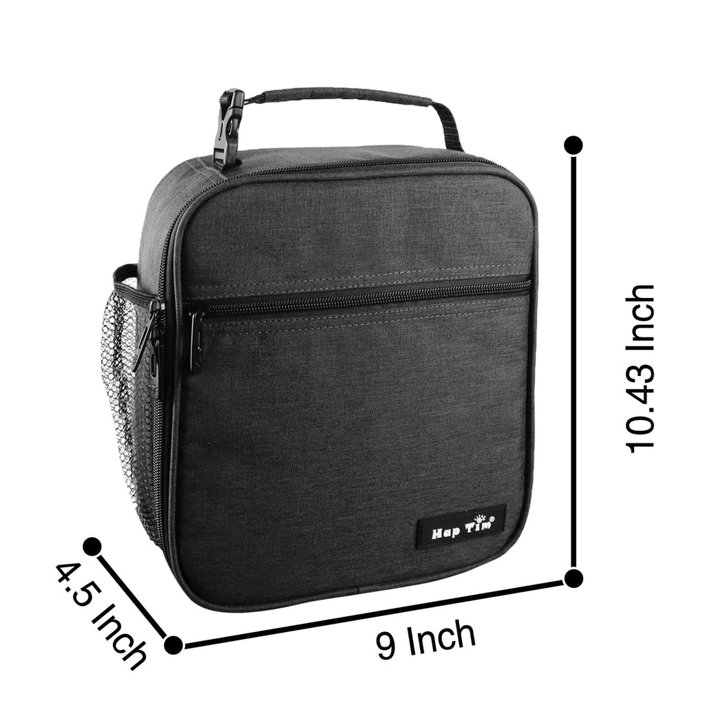 Hap Tim Lunch Bag for Men, Insulated Lunch Box for Men & Kids,Boite a Lunch Homme, Suitable for Work, Dark Grey(CA18654-DG)
