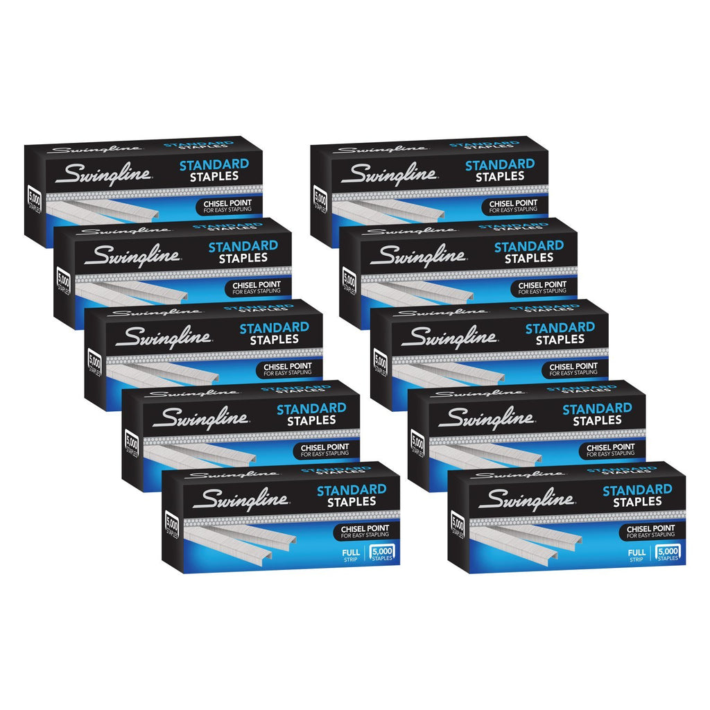 Swingline Standard Chisel Point Staples, 10 per Pack