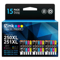 15 Pack E-Z Ink (TM Compatible Ink Cartridges Replacement for Canon 250 251 XL PGI-250XL CLI-251XL to use with PIXMA MX922 MX920 IX6820 MG5520 MG7520 IP8720 MG6620 MG6320 MG7120 Printer