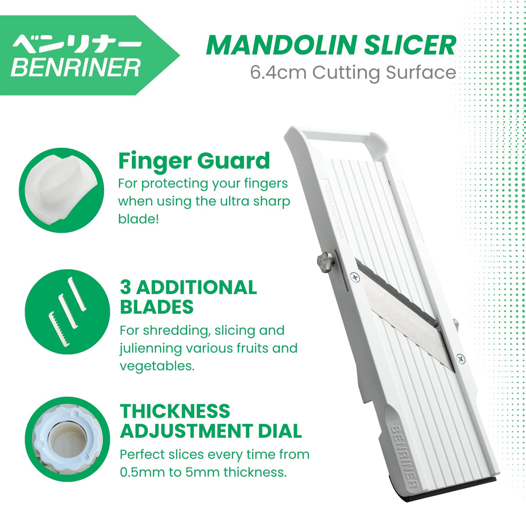 Benriner Japanese Mandolin Vegetable Cutter 3.5 Wide (7015S)