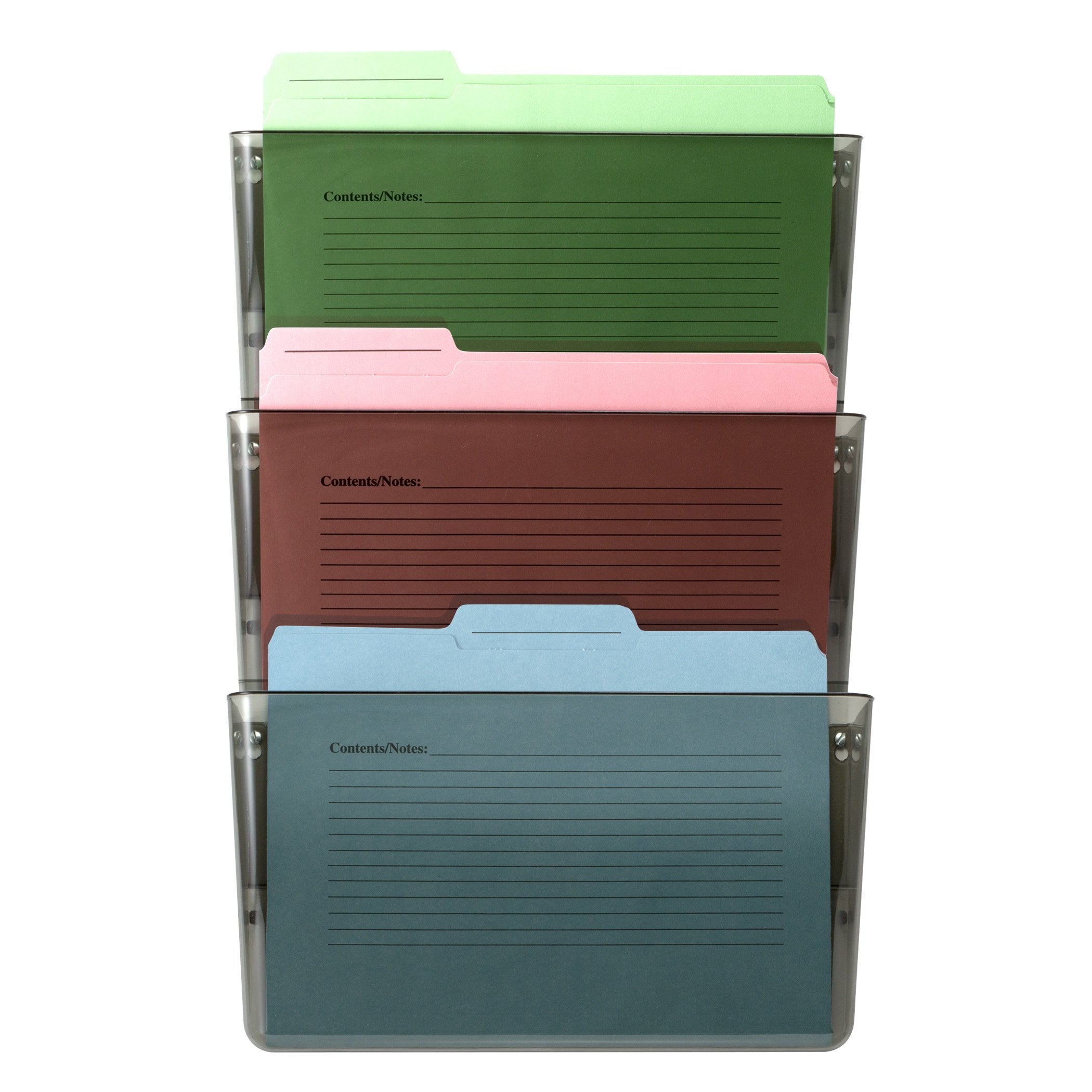 Officemate Wall File, Smoke, Set of 3 (21421)