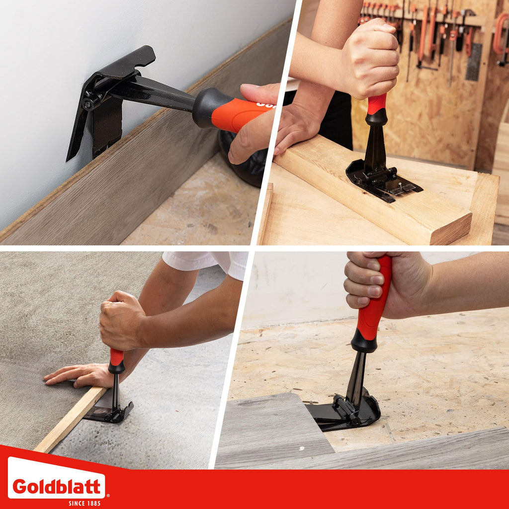Goldblatt Trim Removal Tool, 3-Inch Baseboard Removal Tool for No-Damage The Surface, Heavy Duty Pry Bar Removal Multi-Tool for Carpet Tack Strip, Baseboard, Molding, Siding and Flooring Removal