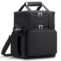 LRCXL Expandable Lunch Bag for Men, Double Deck Large Insulated Lunch Box with Shoulder Strap, Leakproof Durable Cooler Bag for Work Outdoor Construction Picnic