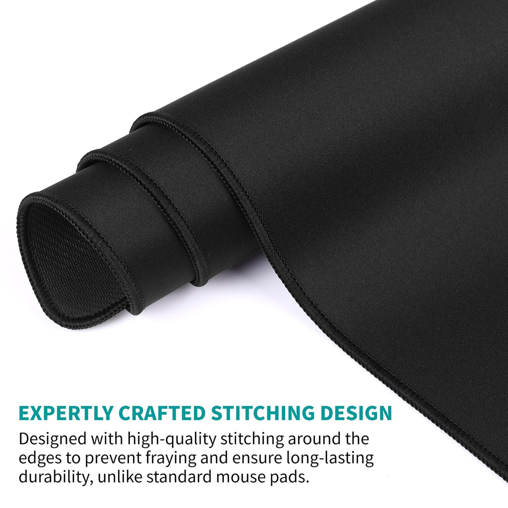 TIDALSOIL Large Gaming Mouse Pad 90 x 40 cm – Oversized Extended Desk Pad with Non-Slip Base, Stitched Edges Mousepad, Smooth Surface for Keyboard, Mouse, Office, Gaming and Work