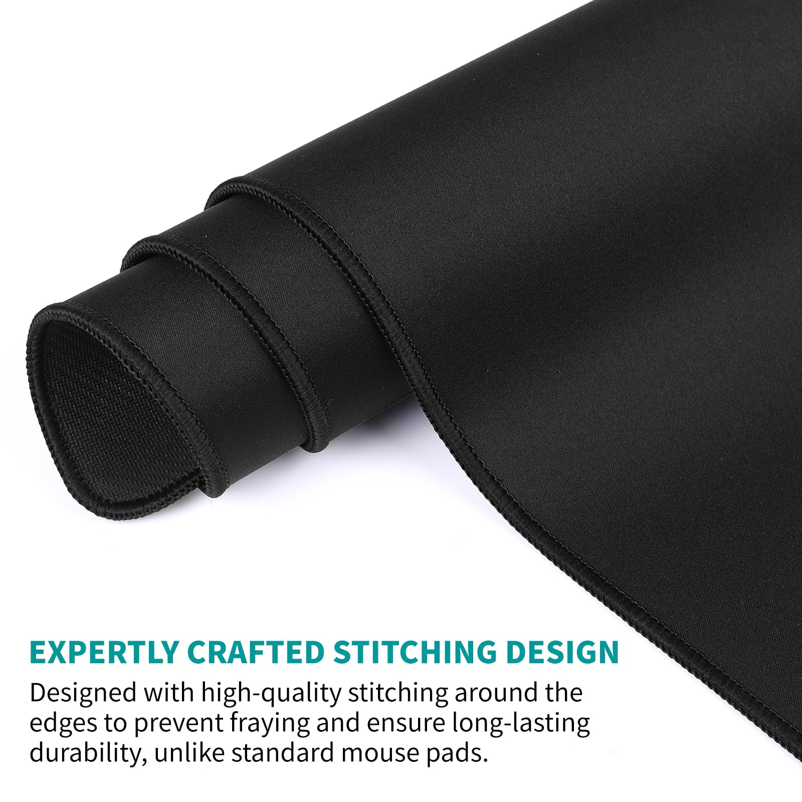 TIDALSOIL Large Gaming Mouse Pad 90 x 40 cm – Oversized Extended Desk Pad with Non-Slip Base, Stitched Edges Mousepad, Smooth Surface for Keyboard, Mouse, Office, Gaming and Work