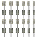 24pcs Diamond Drill Grinding Bit Compatible with Dremel Diamond File Sanding Set Stone Carving Rotary Tools Polishing Kits Glass Drill Bit 1/8" Shank Accessories for Wood Glass Ceramics Carving