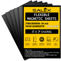Magnetic Sheets 5" x 7" Non Adhesive 30 mil 10 Pack for Dies Storage - Flexible Blank Magnet Sheet 5x7 Inches Set for Crafts, DIY, Sign Making, to Make Dots, Square Magnets, Circles, Strips, Tape