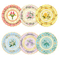 Oevbexos 60-Pack Floral Paper Plates, Tea Party Decorations, 9 Inch Disposable Floral Plates for Tea Party, Baby Shower, Bridal Shower, Birthday, Wedding and Any Celebration