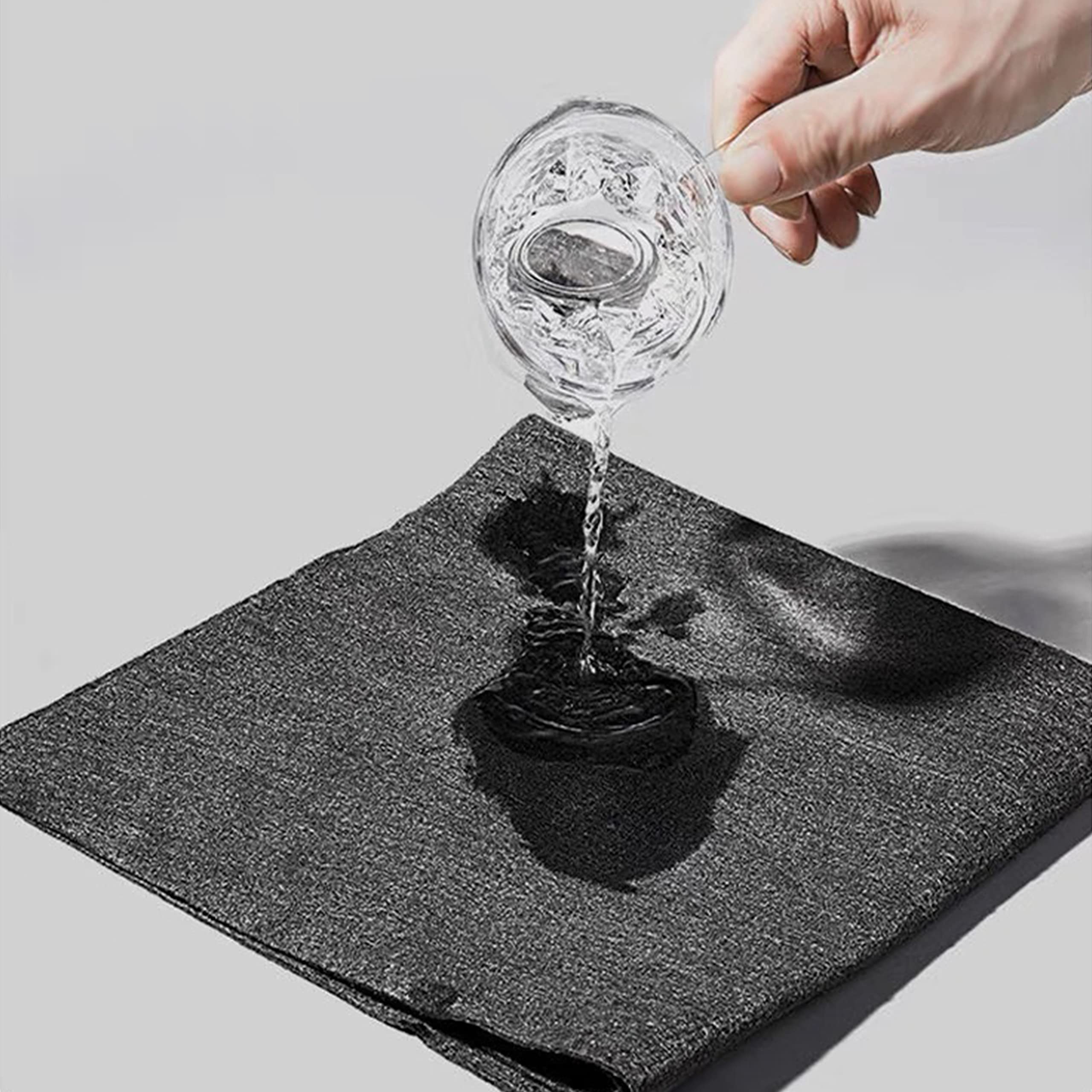 ERGONOW Magic Glass Cleaning Cloth - Streak Free, Ultra-Absorbent car Window Fog Remover, Monitor Screen, and Glasses Cleaning Towel Made from Seaweed fibers (10, 30cm x 30cm)