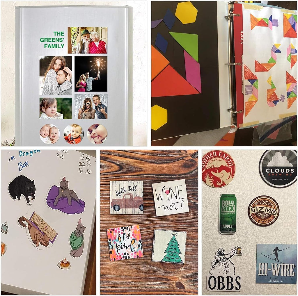 Magnetic Sheets 5" x 7" Non Adhesive 30 mil 10 Pack for Dies Storage - Flexible Blank Magnet Sheet 5x7 Inches Set for Crafts, DIY, Sign Making, to Make Dots, Square Magnets, Circles, Strips, Tape