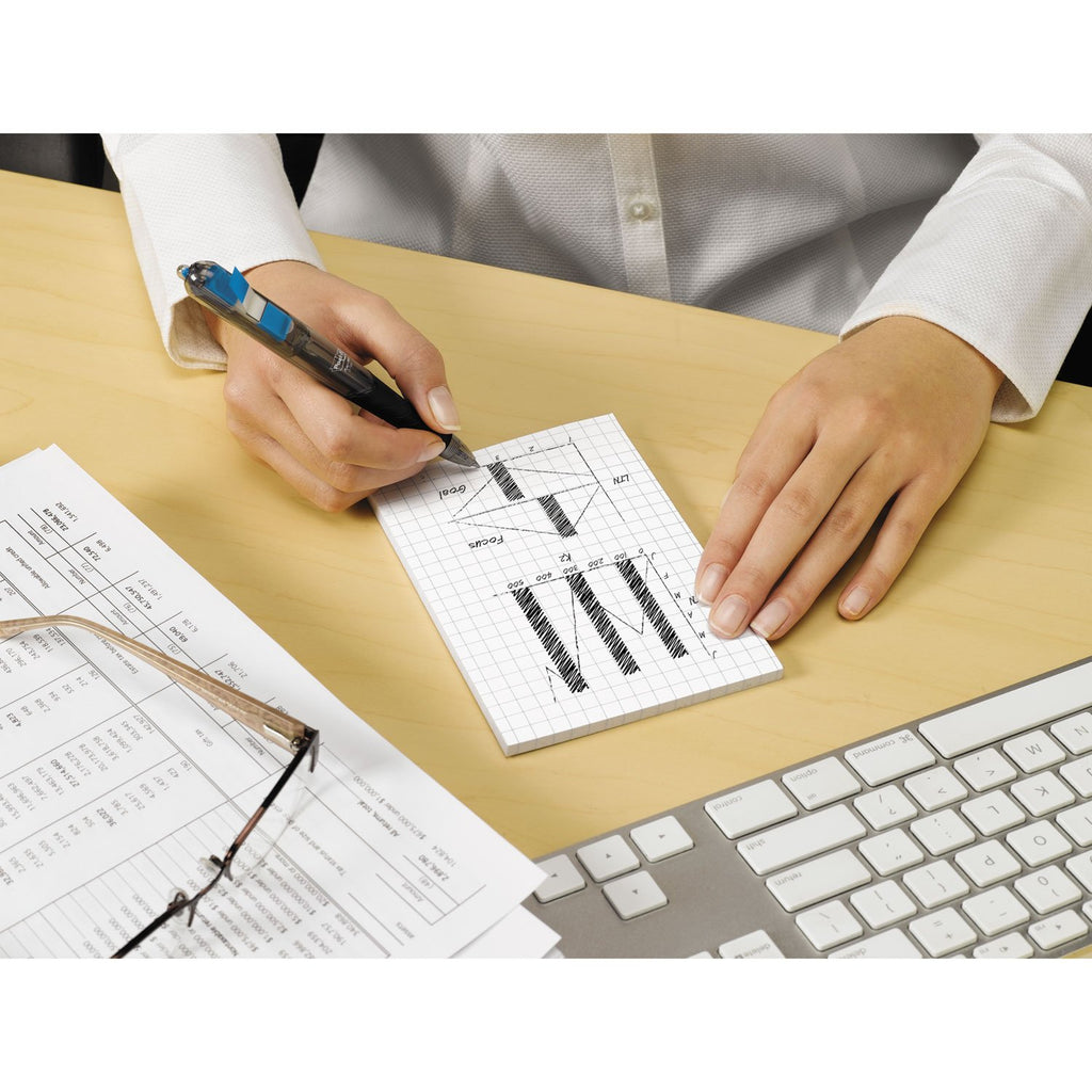 Post-it Super Sticky Notes, 4 in x 6 in, White with Blue Grid, 6 Pads/Pack, 50 Sheets/Pad (660-SSGRID)